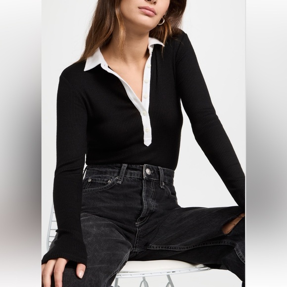 Rag & Bone The Knit Colorblock Polo M - Picture 3 of 15